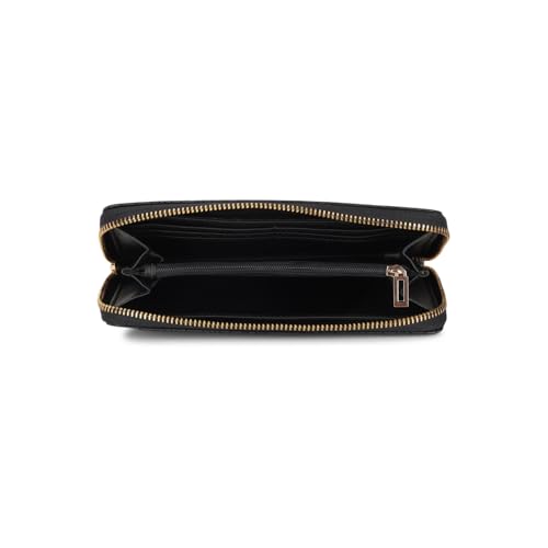 Image of Guess Women's Black Printed Wallet| Ladies Purse Handbags | Gift For Ladies