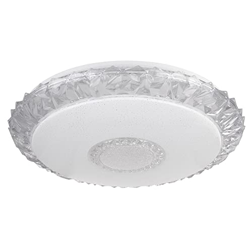 Deckenlampe dimmbar mit Fernbedienung Smart Deckenleuchte 50cm mit Sprachsteuerung Sternenhimmel LED Lampe, Kristall Design, 40W 2980lm 3000-6500K, D 50 cm