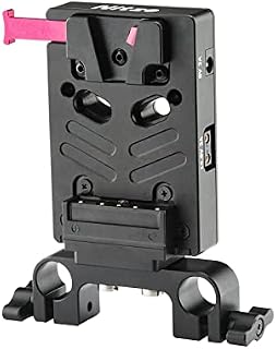 Nitze Universal Mini V Mount Battery Plate with 15mm Rod Clamp, One 8V/3A DC, Two 14.8V/3A D-tap and One PD 3.0 USB-C Output Ports - N21-D7