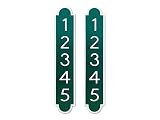 Curb N Sign Mailbox Numbers Plaques - Made of Premium Aluminum - Super Reflective Mailbox Numbers fo