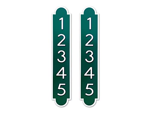 Curb N Sign Mailbox Numbers Plaques - Made Of Premium Aluminum - Super Reflective Mailbox Numbers For Outside - Customized Mailbox Number Plaque - Pre-Drilled - Versatile Usage (Green) #TOP9