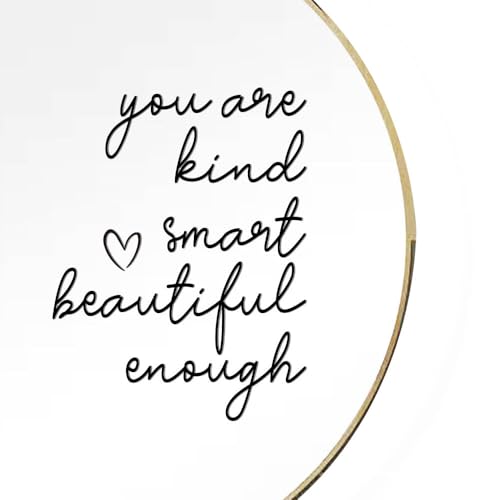 Self-Affirmation Mirror Vinyl Decal: You are Kind Smart Beautiful Enough