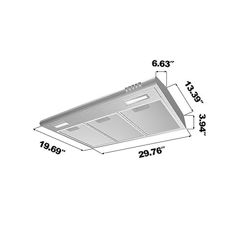 Ciarra AWS75918B Range Hood 30 Inch Under Cabinet Ductless Vent Hood thumb #1