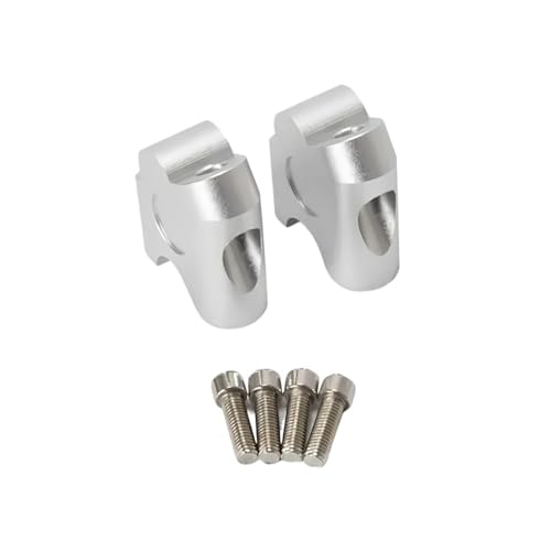 Rehausseur de guidon moto 22mm silver pour eliminer les douleurs au dos en voyage