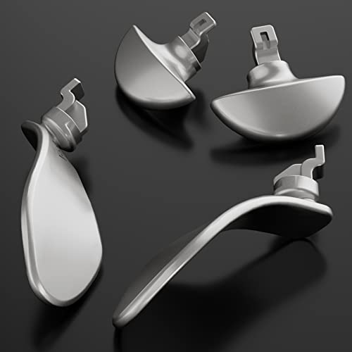 Image of eXtremeRate Back Paddles for PS5 Edge Controller, Metallic Silver Replacement Interchangeable 4PCS Metal Back Buttons for PS5 Edge Controller - Controller NOT Included