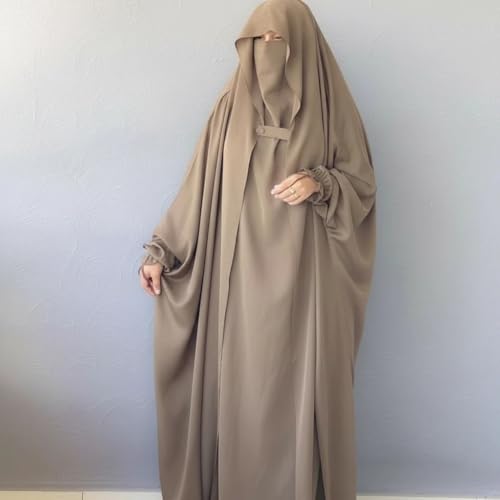 Image of NAZNEEN Saudi Jilbab Full Length and Noise Pc MATT NIDA Fabric with extra panel to cover face