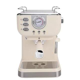HUIOP Macchina da caffè Semiautomatica con Vapore, Estrazione Ad Alta Pressione a 20 Bar, Macchina da caffè Professionale 1050 W per Casa e Ufficio, per Latte Macchiato,
