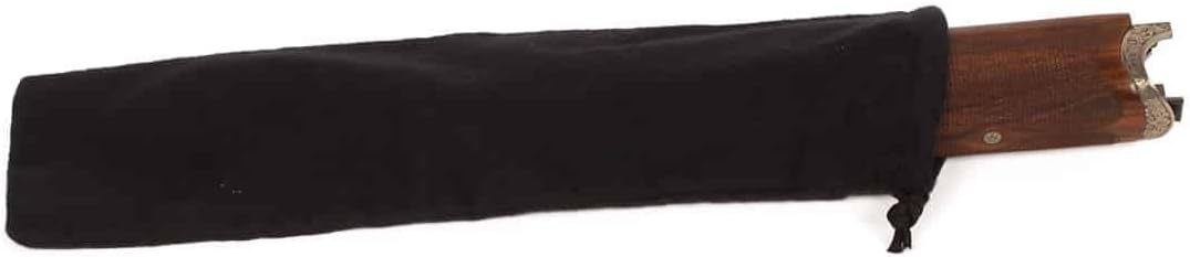 Negrini INTELCASE Flannel Protective Forearm Sock – Soft Cotton Flannel Gun Sock for Shotgun Forends – 4” x 15" – Lightweight, Cleaning Cloth – Made in USA – Black