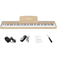 Amazon | KIMFBAY 電子ピアノ 88鍵盤 卓上 木製 電子 ピアノ 88鍵