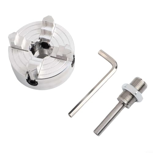 Image of Four-Jaw Lathe Chuck Z011A with X1 Thread, Reversible Jaws for Metal Wood Turning, 12-65mm External 1.8-56mm Internal Clamping Range, Manual Self-Centering(A)