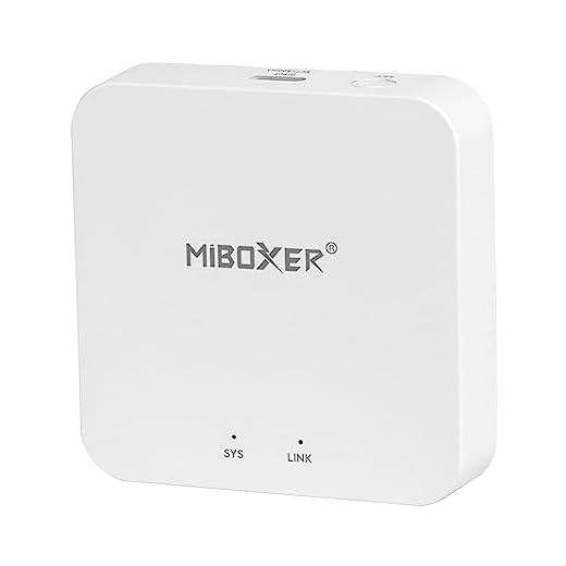 LGIDTECH WL-Box1 2,4 GHz-Gateway wifi hubb bro för smartphone appkontroll Milight Miboxer LED-lampor, remkontroll. Kompatibel med Amazon Echo Alexa och Google Home Assistant Voice Control