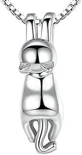 IBBY GIFTS FOR HER Cat Necklace 925 Sterling Silver Cat Gifts for Cat Lovers Jewellery