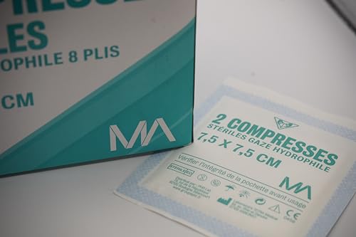 MEDIKA69- lot 600 Compresses Stériles Tissées ou gaze 5X5 7.5 X 7.5 10 x 10 cm – Les compresses stériles tissées Medika69 sont conçues pour le nettoyage lot 600 (10 X 10 NON TISSE, 600, unité)