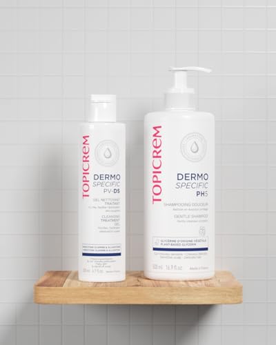 Topicrem - PV-DS DERMO SPECIFIC, Gel Nettoyant Antipelliculaire - Purifie, Apaise, Hydrate - Soin Anti-Démangeaisons - Peaux Squameuses, Cheveux à Pellicules - Fabrication Française - 200 ml