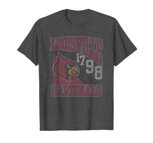 Louisville Cardinals Vintage 90's Curve Dark Heather T-Shirt