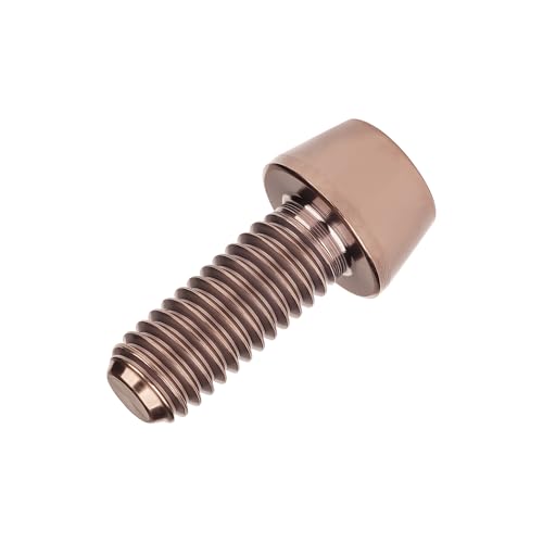 Image of Titanium Ti Bolt M5x9 16 18 20 25 30 35 40 45 50 55 60mm Tapered Head Screws Pack of 4 (M5x16mm, Bronze)