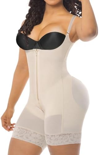 YIANNA Fajas Colombianas Shapewear for Women Postpartum Tummy Control Body Shaper Butt Lifter Bodysuit