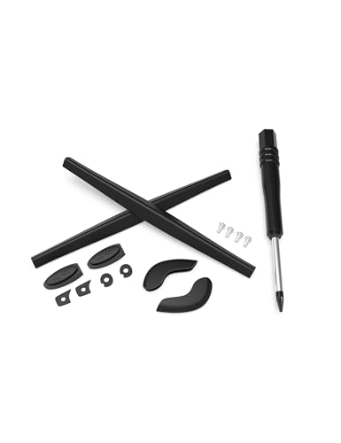 PapaViva Replacement Nose Pieces & Ear Socks Rubber Kits for Oakley Juliet/X Metal XX Sunglass - Black