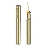 CHOICEDC Vintage Trench Lighter, Cool Pocket Pen Lighter, Fluid Refilllable Flint Wheel Lighters, Antique Brass Kerosene Lighters, Unique Gifts for Men Dad Collection