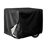 Heavy Duty Generator Cover for Powerhorse 7500i 2023 2024 2025 2026, Portable Generator Protective Cover, Outdoor Generator Tent with Windproof Straps and Access Flaps,A Black