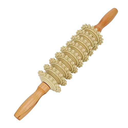 Rodillo de Masaje para Fascia, de Madera, para Puntos Gatillo, Piernas Delgadas, Reduce la Celulitis, para Masaje Fascial miniatura 2