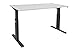 Produktbild Dila GmbH Schreibtisch Höhenverstellbar Elektrisch Ergonomisch Arbeitszimmer Büromöbel | Schwarzes Gestell | Profi-Qualität (Weiß, 160 x 80 cm)