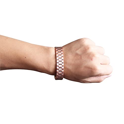 Mens Copper Bracelet Pure Copper Magnetic Bracelet With 6 Powerful Magnets Gift For Father,Huaband,Boyfriend On Anniversary,Birthday,Holiday #TOP3