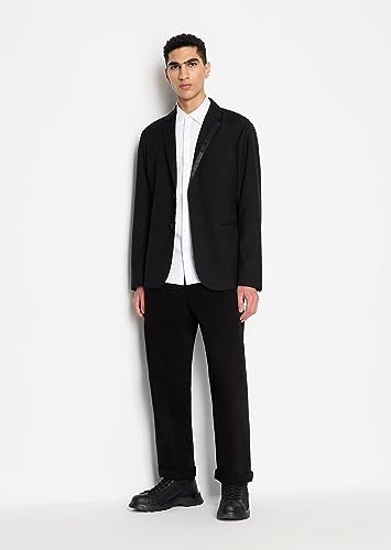 Armani Exchange Men's Blazer with Satin Tape Detailing2