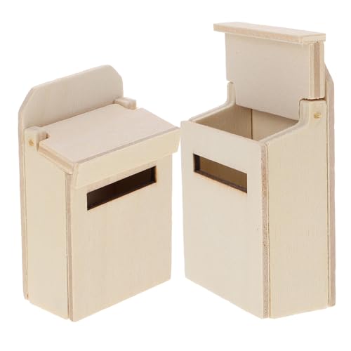 Boîte aux lettres miniature bois réaliste pour projets et artisanat