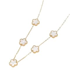 White - Clover Necklace