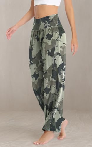 Image of TARSE Womens Wide Leg Pants Casual Loose Yoga Sweatpants Comfy Lounge Pajama Flowy Pants Pockets