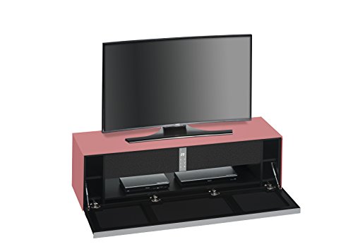MAJA Möbel 7736 4973 Soundboard | Aus Glas hibiskus matt / akustikstoff schwarz | 140,2 x 43,3 x 42 cm - 7736 4973 MAJA Möbel 7736 4973 Soundboard | Aus Glas hibiskus matt / akustikstoff schwarz | 140,2 x 43,3 x 42 cm