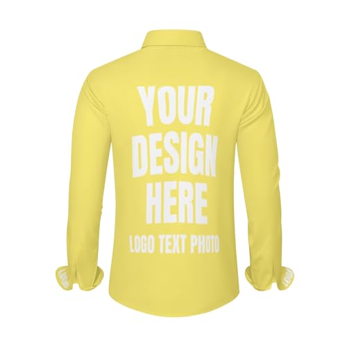 Custom Dress Shirts for Men Personalized Design Photo Logo Text Long Sleeve Button Down Shirt Personalized Shirts4