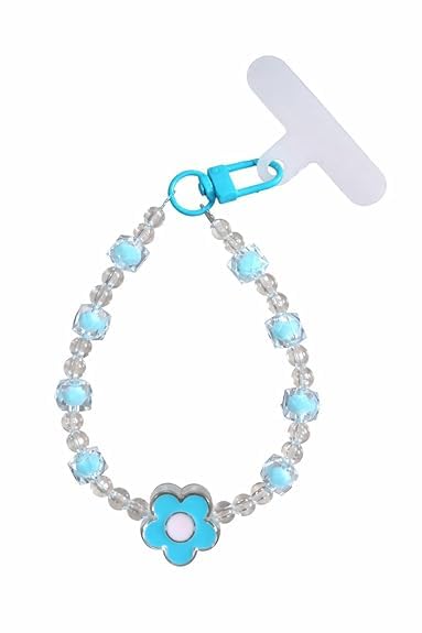 Flower Charm Mobile Strap Beaded Phone Accessory Keys Bag Durable Lightweight Decoration Fashion Jewelry Gift for Girls Boys Friends Couples Everyday Use Office Travel Essentials - Pack Of 1-image-30