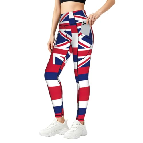 Leggings con estampado de bandera de Hawái ropa deportiva mujer fitness