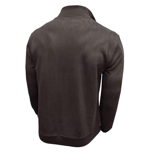 Velvet Sweatshirt Men Advantage Performance Mock Neck Thermal Long-Sleeve Quarter Zip Velour Sweaters Pullover Tops3