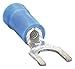 Fork Terminal, Std, 6 Stud, Blue, PK100