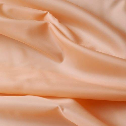 (1,99€/m) Taffetas de soie - tissu universel en 27 couleurs - tissu de doublure - décoration - vendu au mètre (abricot)