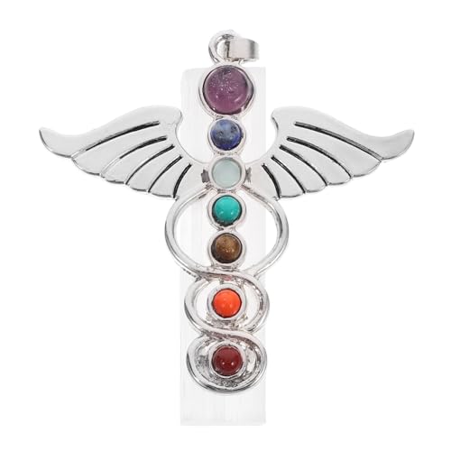 BELLIFFY Kristallsäulen-ornament Desktop-dekoration Kristall-halbedelstein Kristallornament Kristallsäulen-anhänger Material Anhänger