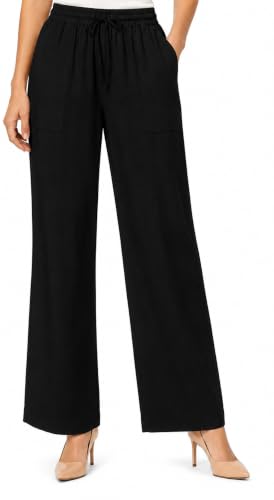 Image of Gap Womens Wide Leg Linen Pull on Pant