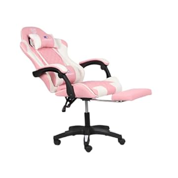 Cadeira Gamer Ergonômica Reclinável para Escritório – Rosa