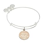 Alex and Ani AS7145Expandable Bangle BraceletSS,Harry Potter Luna Quote Expandable Bangle Bracelet,Shiny Silver,Pink, Bracelets