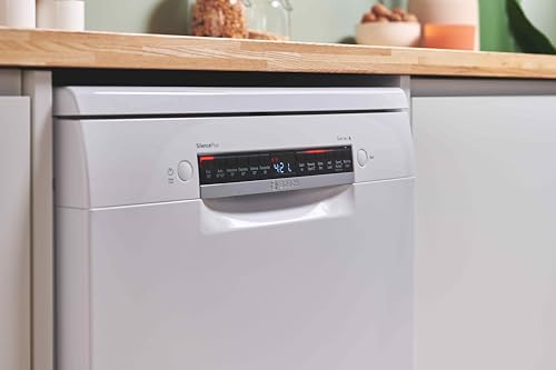Bosch SMS4EKW06G Series 4, Free-Standing Dishwasher 60 cm, B Energy Rated, 13 Place Settings, 9 Litre, ExtraDry, Rackmatic Adjustable Basket, Silence Plus 42dB, White - Image 5
