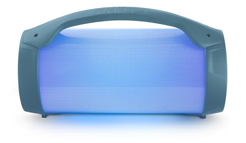 BIGBEN PARTYBTLITEDB przenośny głośnik Bluetooth, całkowita moc muzyczna 50 W, z efektami świetlnymi, gniazda USB, microSD, AUX-IN, gniazdo Micro 6,35, mikro z kablem w zestawie, uchwyt do