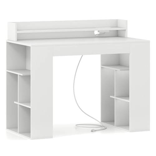IFANNY Computer Desk with Hutch, 43’’ Writing Desk with Storage