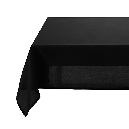 Deconovo Decorative Wrinkle Resistant Spillproof Oblong Linen Look Grey Tablecloth for Party 54x72 Inch