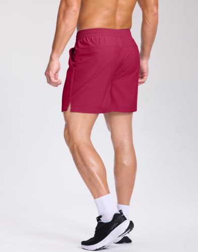 Image of GGJ Men's Lightweight Athletic Shorts with 2 Zipper Pockets 7 inch /9 inch /5 inch Gym Workout Running Quick Dry Tennis Shorts for Men