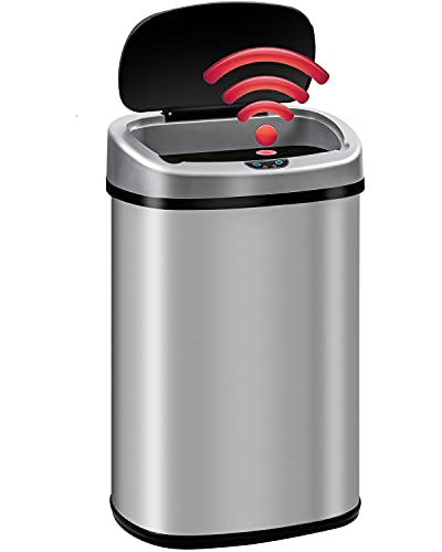 Caneca de basura automática 50L acero inoxidable