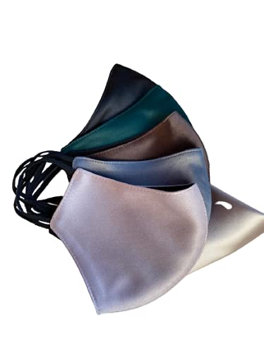 Silk Reusable Washable Face Mask (Pack of 5, Without Valve) for Men and Women-image-19
