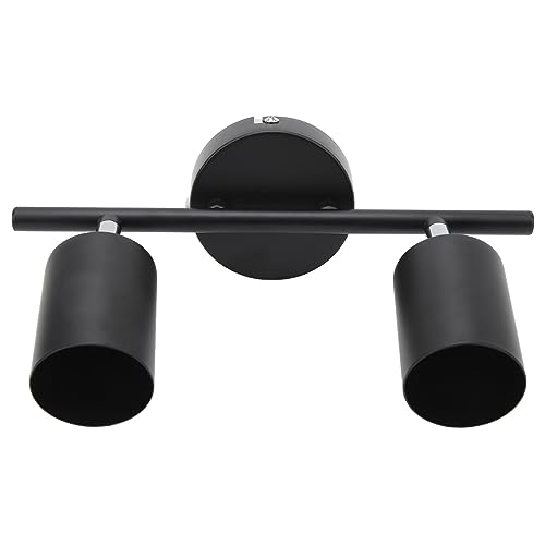 Kit de spot sur rail LED noir mat orientable à 90 degrés avec culot GU10 en fer et aluminium
